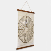 Chartres Labyrinth - Spirituelles Symbol Antique 1 Wandteppich Mit Holzrahmen (Gewinkelt)