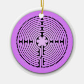 Chartres-Labyrinth-Verzierung Keramik Ornament (Vorne)