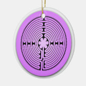 Chartres-Labyrinth-Verzierung Keramik Ornament (Links)