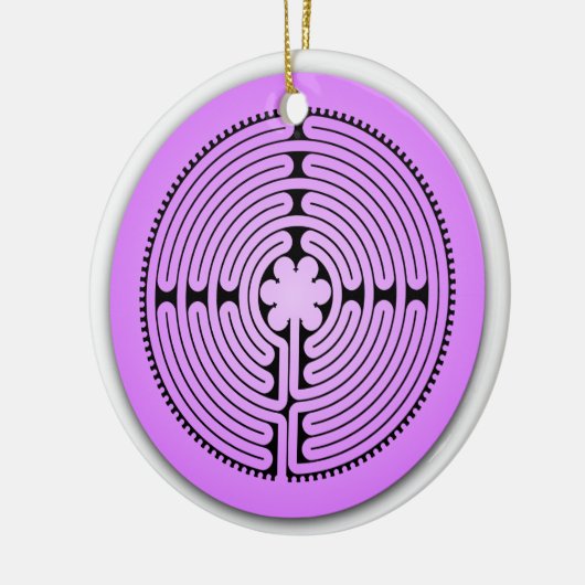 Chartres-Labyrinth-Verzierung Keramik Ornament (Links)