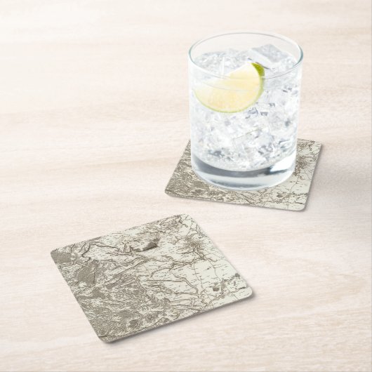 Chartres Rechteckiger Pappuntersetzer (Vor Ort)