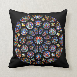 Chartres-Rosen-Fenster Kissen