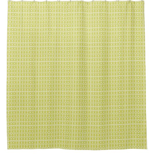 Chartreuse-Abgabe-Plaid-Traditionell-Bad-Dekor Duschvorhang (Vorderseite)
