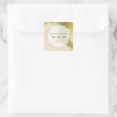 Chartreuse Abstrakt 💚 ✨ Phantastische Hochzeit Quadratischer Aufkleber (Tasche)