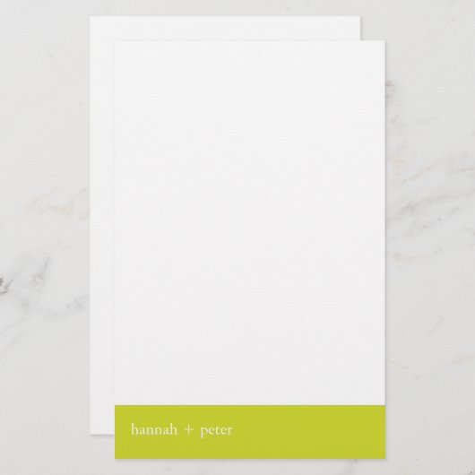 Chartreuse Banner: Stationery Briefpapier (Vorne/Hinten)