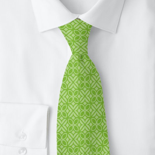 Chartreuse-Blätter und -Linien Krawatte