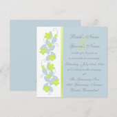 Chartreuse-Blume Einladung Hochzeit (Vorne/Hinten)