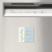 Chartreuse Blumen-Save the Date Magnet (In Situ (Geschirrspüler))