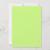 Chartreuse-Blütenhochzeit Einladung (Rückseite)