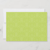 Chartreuse Bride auf Hochzeitskuchen Einladung (Rückseite)