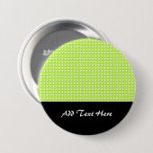 Chartreuse Bright Lime Green Pattern - Diamonds Button (Vorne & Hinten)