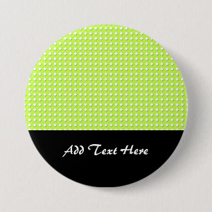 Chartreuse Bright Lime Green Pattern - Diamonds Button