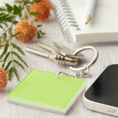 Chartreuse Bright Lime Green Pattern - Diamonds Schlüsselanhänger (Vorderseite rechts)
