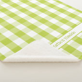 Chartreuse Buffalo Karo Decke mit Namen Sherpadecke (3/4)