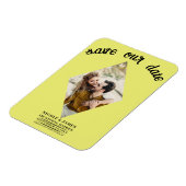Chartreuse Diamond Foto Wedding Save the Date Magnet (Linke Seite)