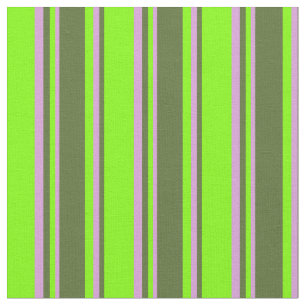 Chartreuse, dunkle Olive Green & Pflaumen Streifen Stoff