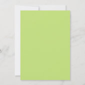 Chartreuse Flieder Kranz Hochzeit Einladung (Rückseite)