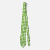 Chartreuse Floral Batik Krawatte (Vorderseite)