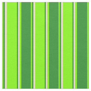 Chartreuse, Forest Green & Tan Streifen Stoff