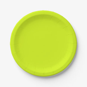 Chartreuse Gelb einfarbig Pappteller