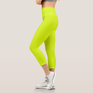 Chartreuse Gelb (feste Farbe) Capri Leggings