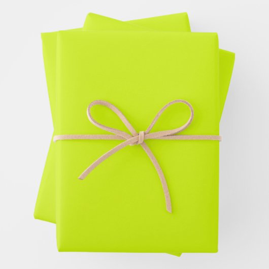 Chartreuse Gelb (feste Farbe)  Geschenkpapier Set (Beispiel)