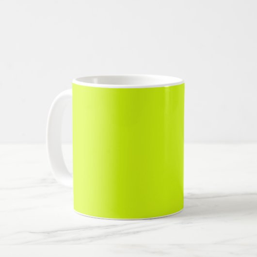 Chartreuse Gelb (feste Farbe) Kaffeetasse (Vorderseite Links)