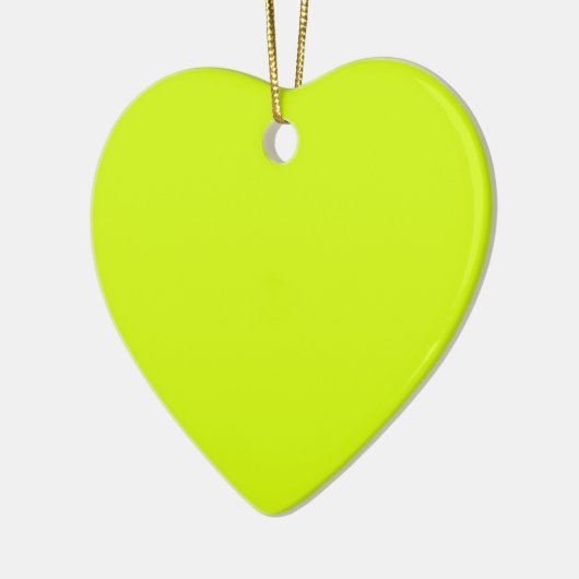 Chartreuse Gelb (feste Farbe) Keramik Ornament (Links)