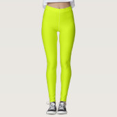 Chartreuse Gelb (feste Farbe) Leggings (Vorderseite)