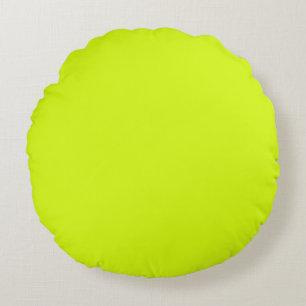 Chartreuse Gelb (feste Farbe) Rundes Kissen