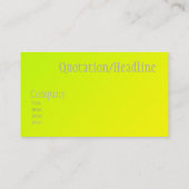 Chartreuse gelb - fett gedruckte Visitenkarte (Rückseite)