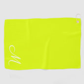 Chartreuse gelb - mit Monogramm Golfhandtuch (Horizontal)