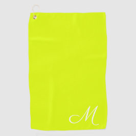Chartreuse gelb - mit Monogramm Golfhandtuch