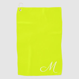 Chartreuse gelb - mit Monogramm Golfhandtuch