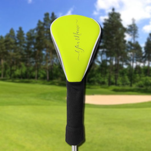 Chartreuse gelb - Name hinzufügen Golf Headcover