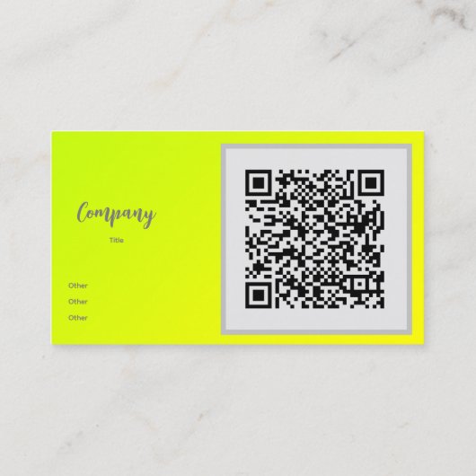 Chartreuse gelb - QR-Code - Visitenkarte (Rückseite)