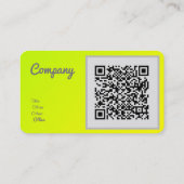 chartreuse-gelb - QR-Code - Visitenkarte (Rückseite)