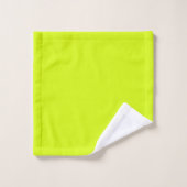 Chartreuse Gelbe Farbe Badhandtuch Set (Waschlappen)