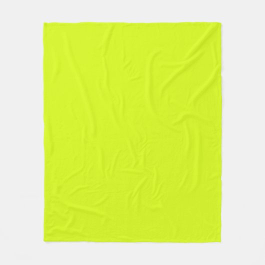 Chartreuse Gelbe Farbe Fleecedecke (Vorderseite)