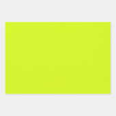 Chartreuse Gelbe Farbe Geschenkpapier Set (Vorderseite 2)