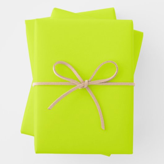Chartreuse Gelbe Farbe Geschenkpapier Set (Beispiel)