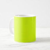 Chartreuse Gelbe Farbe Kaffeetasse (Vorderseite Links)