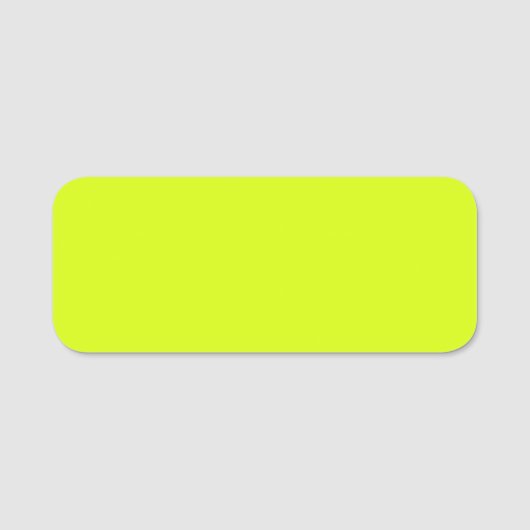 Chartreuse Gelbe Farbe Namensschild (Vorderseite)