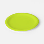 Chartreuse Gelbe Farbe Pappteller (Schrägansicht)