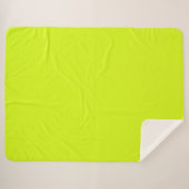 Chartreuse Gelbe Farbe Sherpadecke (Vorderseite (Horizontal))