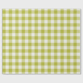 Chartreuse Gingham - Geschenkpapier (Flach)