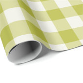 Chartreuse Gingham - Geschenkpapier (Rolleneckpunkt)
