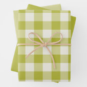Chartreuse Gingham Geschenkpapier Set (Beispiel)