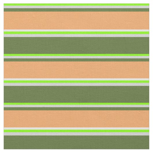 Chartreuse, grau, olivgrün, braun & Minzcreme Stoff (Nahaufnahme)