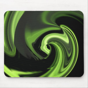 Chartreuse Green Abstrakt Heart Mousepad